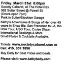 Picture Kathy Holly, Society Cabaret, Sold Out Performance